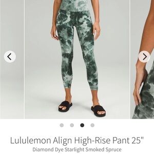 Lululemon Align Leggings 25” Diamond Dye Starlight Smoked Spruce